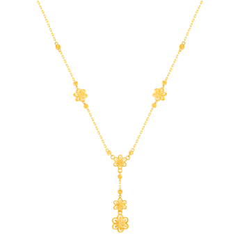 Anmol Floret Y Necklace in 21K Yellow Gold 