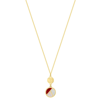 Amelia Barcelona 18k Yellow Gold and Coloured Mother of Pearl Necklace