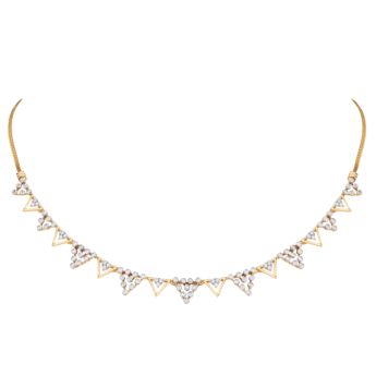 Ananya 18k Yellow Gold Diamond Necklace & Earrings Set  