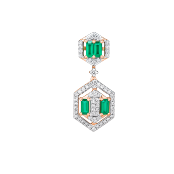 Ananya 18k Yellow Gold Diamond and Green Onyx Necklace & Earrings Set 