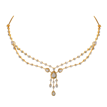 Ananya Diamond Necklace & Earring in 18K Gold