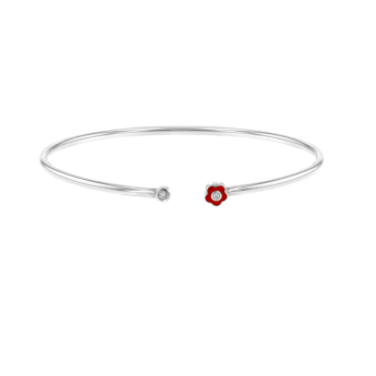 Children's Jewellery Ara Diamond Adjustable Bangle White Gold 