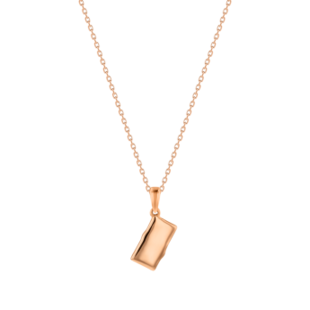 Children's Jewellery Ara Diamond Rose Gold Chocolate Bar Necklace