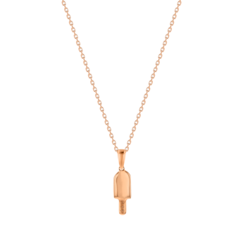 مجوهرات الأطفال من آرا  قلادة مرصعة بالألماس من الذهب الوردي على شكل الآيس كريم