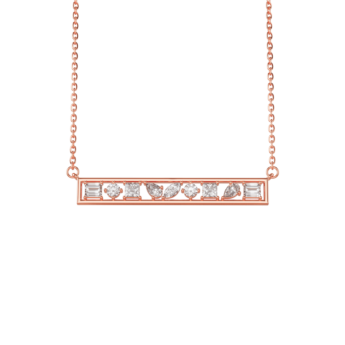 Aerial 18k Rose Gold Diamond Necklace