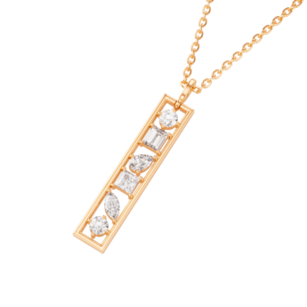 Aerial 18k Yellow Gold Diamond Pendant Chain