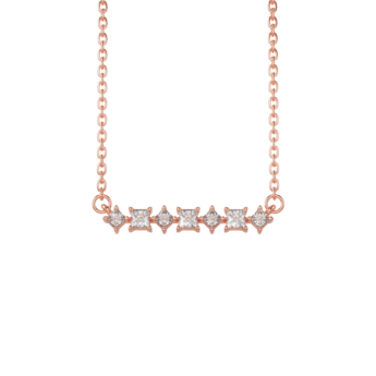 Aerial 18k Rose Gold Diamond Necklace