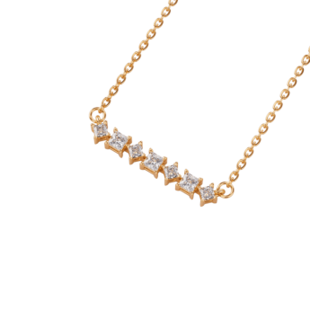 Aerial 18k Yellow Gold Diamond Necklace