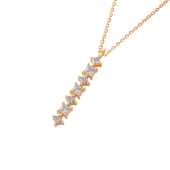 Aerial 18k Yellow Gold Diamond Pendant Chain