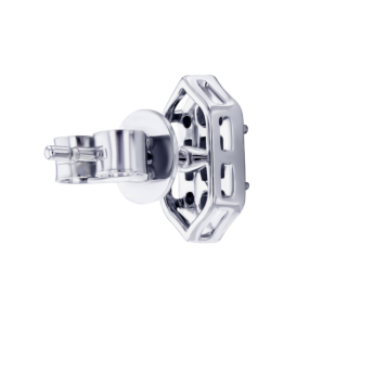 Palace Baguette Cut Stud Earrings 18K White Gold 