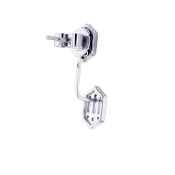 Palace Baguette Cut Short 0.38 Carat Diamond Drop Earrings 18K White Gold 