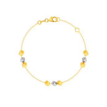 Cubes Bracelet 18K Yellow & White Gold 