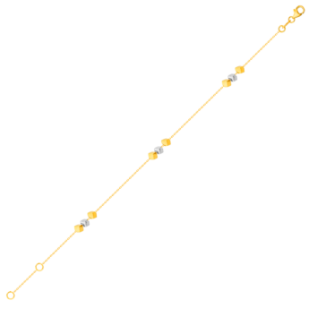 Cubes Bracelet 18K Yellow & White Gold 