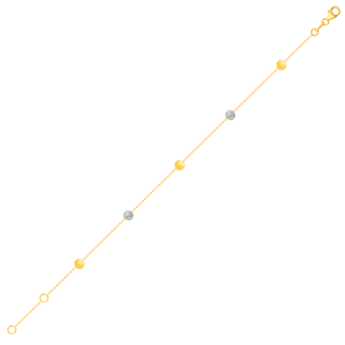 سوار مجموعة كيوبز من الذهب الأصفر والأبيض عيار 18 قيراط