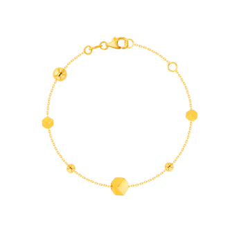 Cubes Bracelet in 18K Yellow, White & Rose Gold 