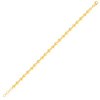 Cubes Dense Beads Bracelet 18K Yellow Gold 