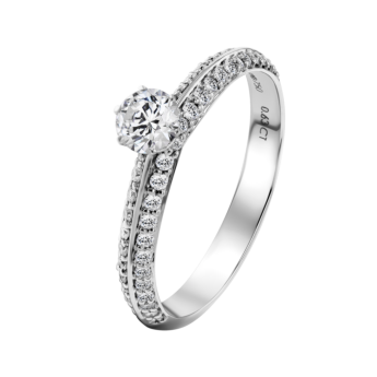 Damas Engagement Brilliant Diamond Ring 0.30 Carat 