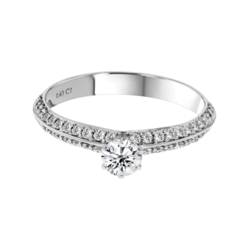 Damas Engagement Brilliant Diamond Ring 0.30 Carat 