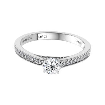 Damas Engagement Channel Set Diamond Ring 0.40 Carat 