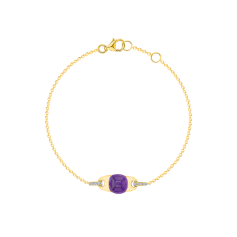 Drops 18K Yellow Gold and Amethyst Bracelet