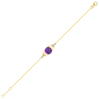 Drops 18K Yellow Gold and Amethyst Bracelet