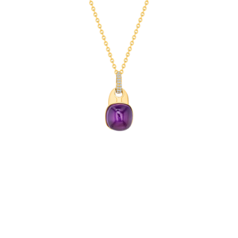 Drops 18K Yellow Gold and Amethyst Pendant