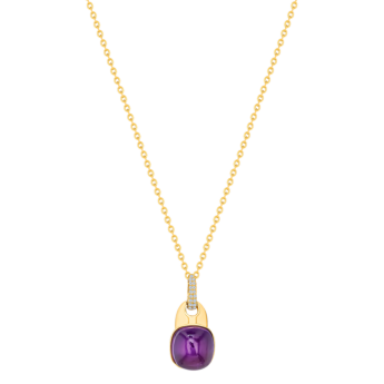 Drops 18K Yellow Gold and Amethyst Pendant