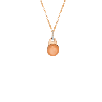 Drops 18K Rose Gold and Pink Moonstone Pendant