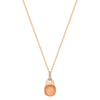 Drops 18K Rose Gold and Pink Moonstone Pendant