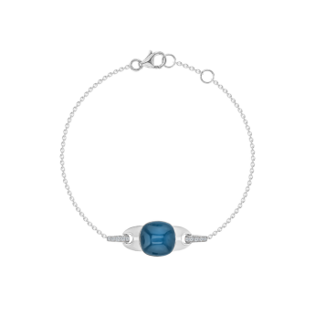 Drops 18K White Gold and London Blue Topaz Bracelet