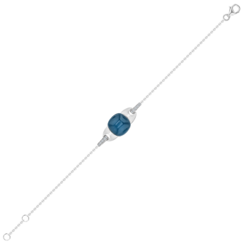 Drops 18K White Gold and London Blue Topaz Bracelet