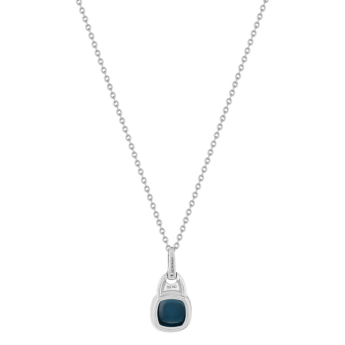 Drops 18K White Gold and London Blue Topaz Pendant