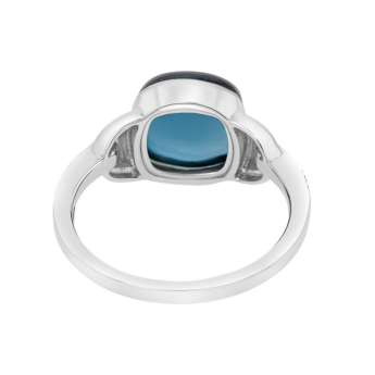 Drops 18K White Gold and London Blue Topaz Ring