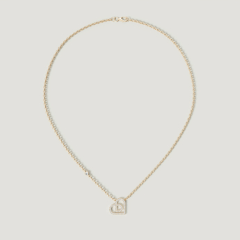 Love by Damas 18k Yellow Gold Diamond Heart Necklace