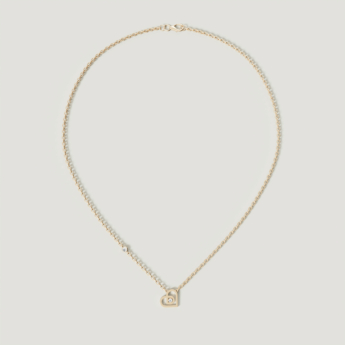 Love by Damas 18k Yellow Gold Diamond Heart Necklace