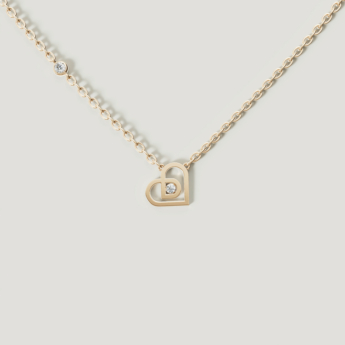 Love by Damas 18k Yellow Gold Diamond Heart Necklace