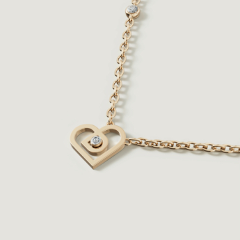 Love by Damas 18k Yellow Gold Diamond Heart Necklace