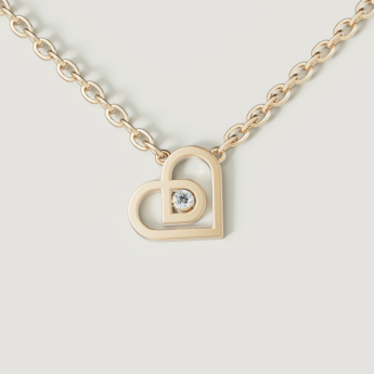 Love by Damas 18k Yellow Gold Diamond Heart Necklace