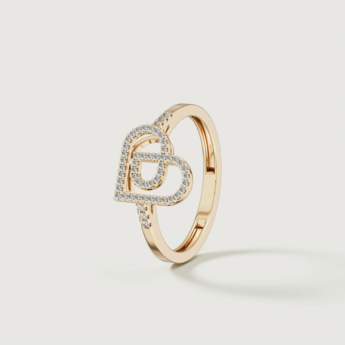 Love by Damas 18k Yellow Gold Diamond Heart Ring