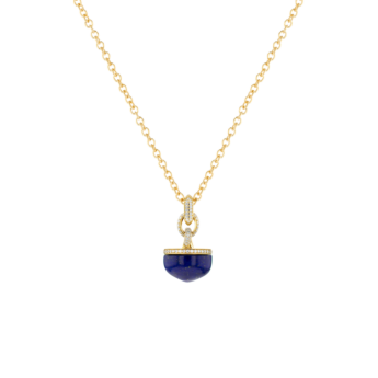 Dome Majesty Lapis Lazuli Diamond Necklace 