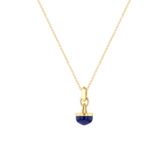 Dome Noble Lapis Lazuli Diamond Necklace