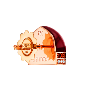 أقراط دوم الملكية مع حجر االعقيق الأحمر والألماس