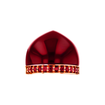 أقراط دوم النفيسة مع حجر االعقيق الأحمر 