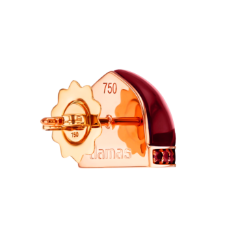 أقراط دوم النفيسة مع حجر االعقيق الأحمر 