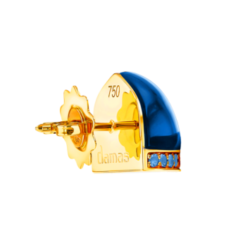 أقراط دوم النفيسة مع توباز لندن الأزرق والياقوت 