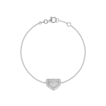 Dome Mosaic 18k White Gold Diamond Bracelet