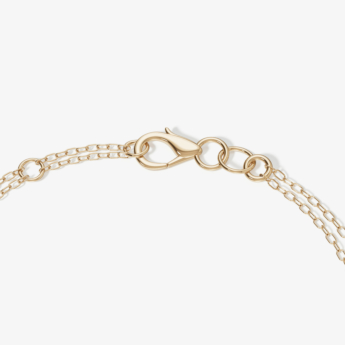 سوار دوم آرت ديكو دبل من الذهب الأصفر عيار 18 قيراط مرصع بالألماس والفيروز