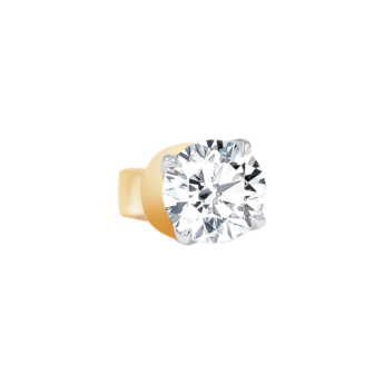 أقراط غايا سوليتير الثابتة من الذهب الأبيض عيار 18 قيراط ومرصّعة بالألماس 0.5 قيراط 