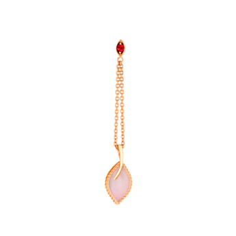 Farfasha Foglia 18K Rose Gold with Pink Mother of Pearl and  Pink Tourmaline Stone