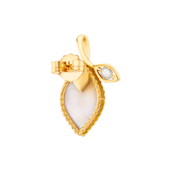 Farfasha Foglia 18K Yellow Gold with White Mother of Pearl and Lemon Quarts Stone